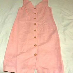 Guideboat button down summer dress in ballet pink, size 4.